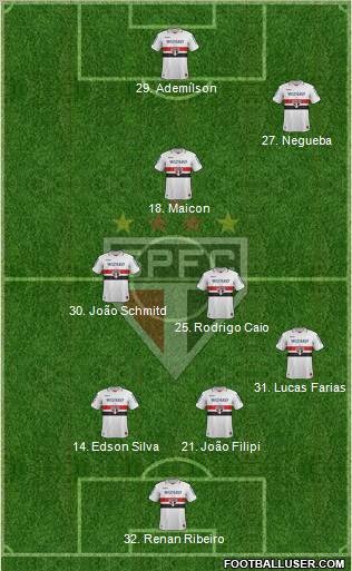 São Paulo FC Formation 2013