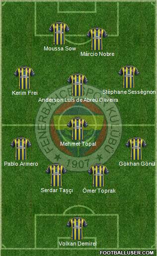 Fenerbahçe SK Formation 2013