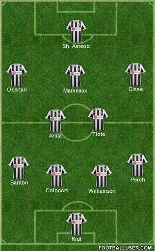 Newcastle United Formation 2013