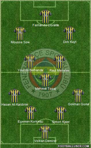Fenerbahçe SK Formation 2013
