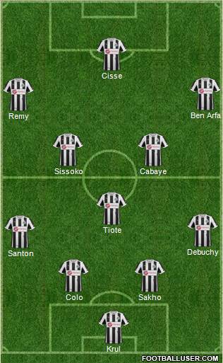 Newcastle United Formation 2013
