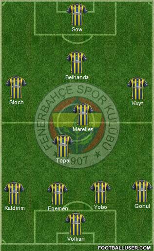 Fenerbahçe SK Formation 2013
