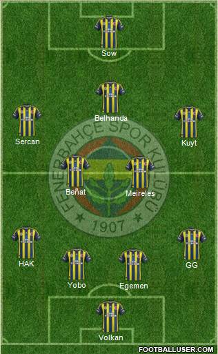 Fenerbahçe SK Formation 2013