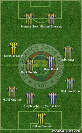 Fenerbahçe SK Formation 2013