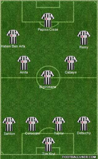 Newcastle United Formation 2013