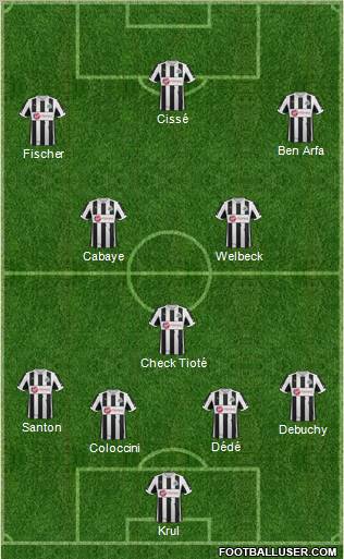 Newcastle United Formation 2013
