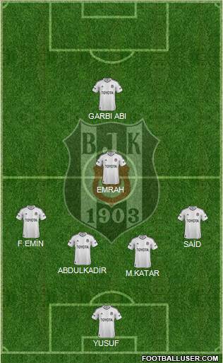 Besiktas JK Formation 2013