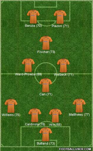 Wolverhampton Wanderers Formation 2013