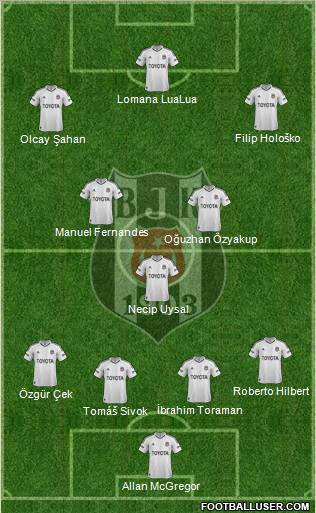 Besiktas JK Formation 2013