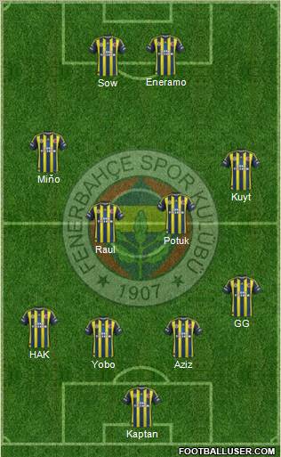 Fenerbahçe SK Formation 2013