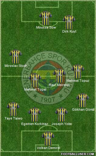 Fenerbahçe SK Formation 2013