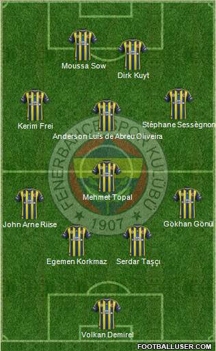 Fenerbahçe SK Formation 2013