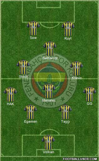 Fenerbahçe SK Formation 2013