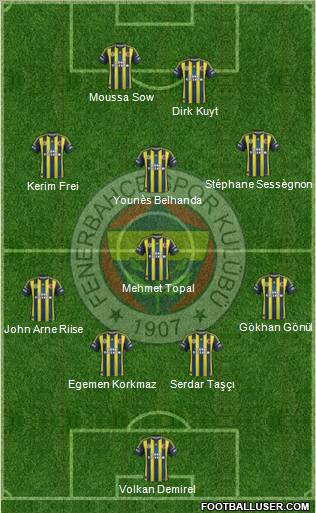 Fenerbahçe SK Formation 2013