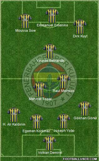 Fenerbahçe SK Formation 2013