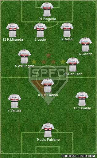 São Paulo FC Formation 2013