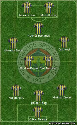 Fenerbahçe SK Formation 2013