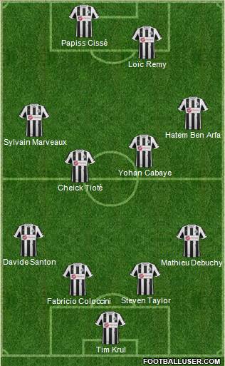 Newcastle United Formation 2013
