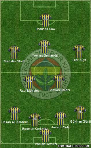 Fenerbahçe SK Formation 2013