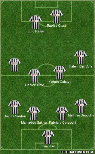 Newcastle United Formation 2013