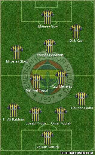 Fenerbahçe SK Formation 2013