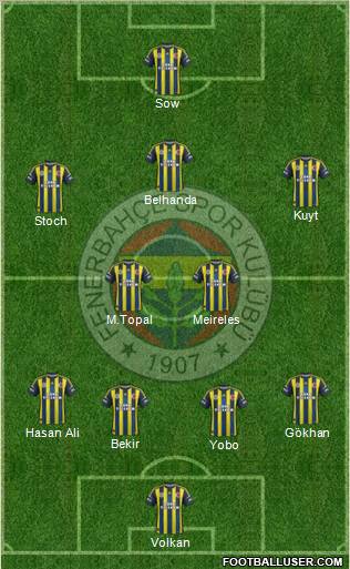 Fenerbahçe SK Formation 2013
