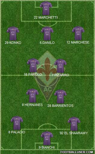 Fiorentina Formation 2013