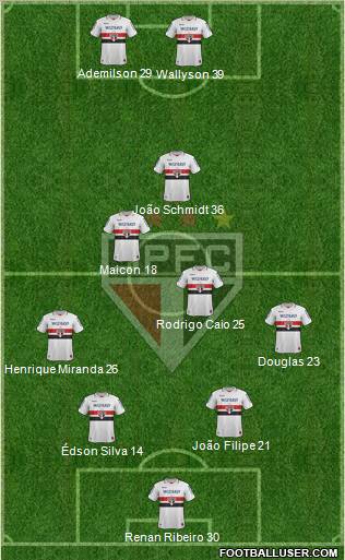 São Paulo FC Formation 2013