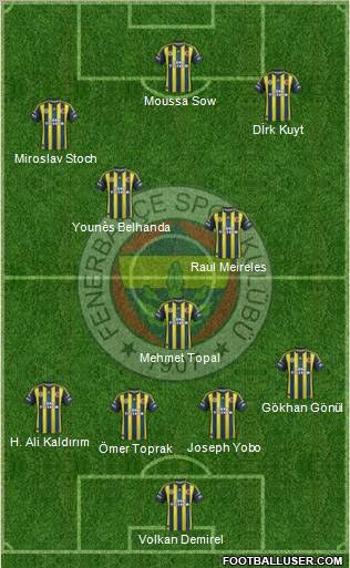 Fenerbahçe SK Formation 2013