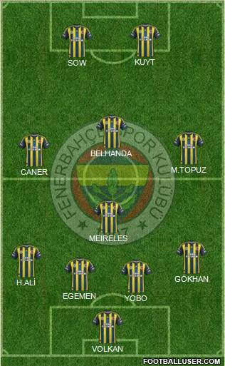 Fenerbahçe SK Formation 2013