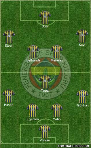 Fenerbahçe SK Formation 2013