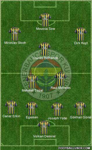 Fenerbahçe SK Formation 2013