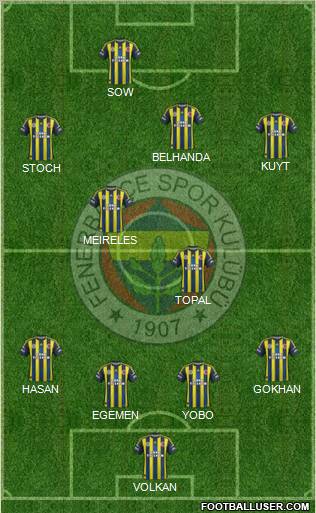 Fenerbahçe SK Formation 2013
