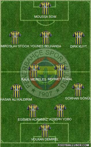 Fenerbahçe SK Formation 2013