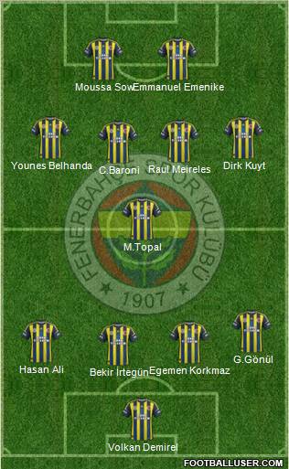 Fenerbahçe SK Formation 2013