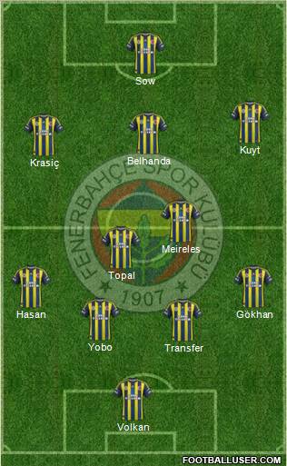 Fenerbahçe SK Formation 2013