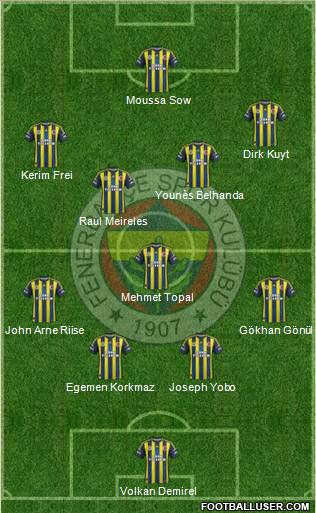 Fenerbahçe SK Formation 2013