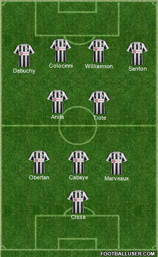Newcastle United Formation 2013