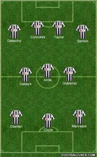 Newcastle United Formation 2013