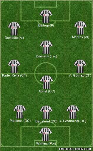 Newcastle United Formation 2013
