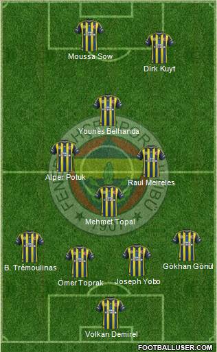 Fenerbahçe SK Formation 2013