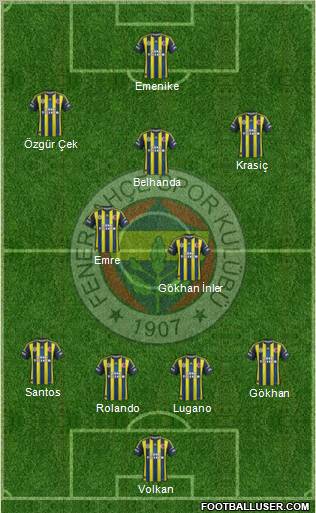 Fenerbahçe SK Formation 2013