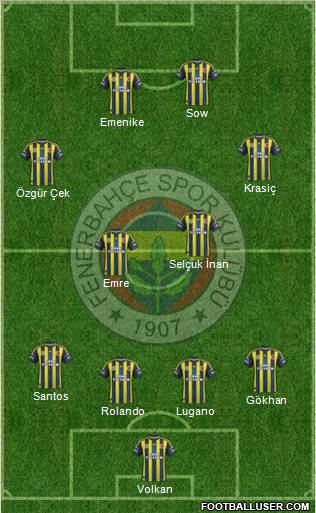 Fenerbahçe SK Formation 2013