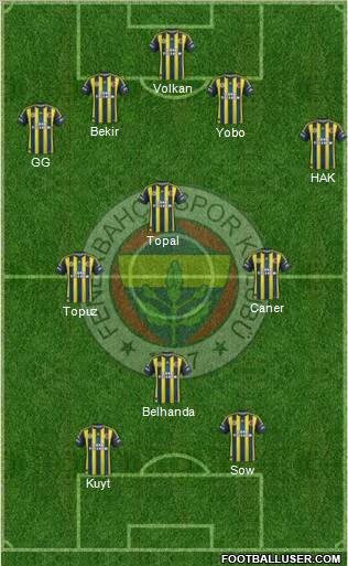 Fenerbahçe SK Formation 2013