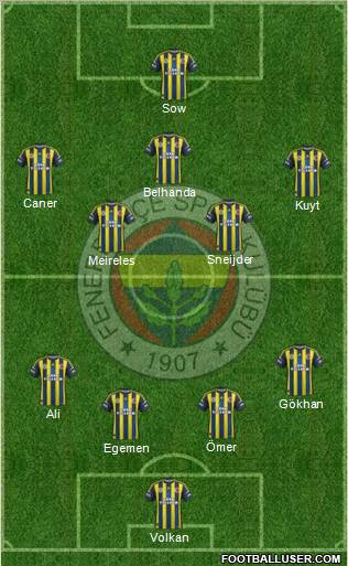 Fenerbahçe SK Formation 2013