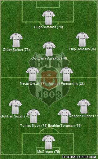 Besiktas JK Formation 2013