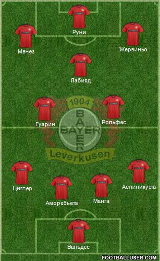 Bayer 04 Leverkusen Formation 2013