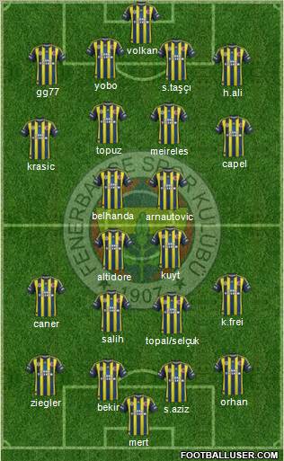 Fenerbahçe SK Formation 2013