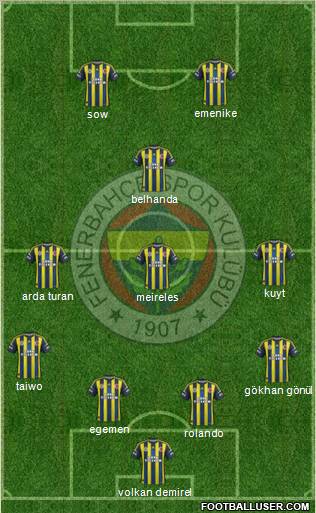 Fenerbahçe SK Formation 2013