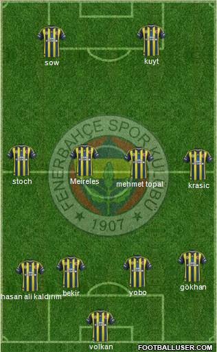 Fenerbahçe SK Formation 2013